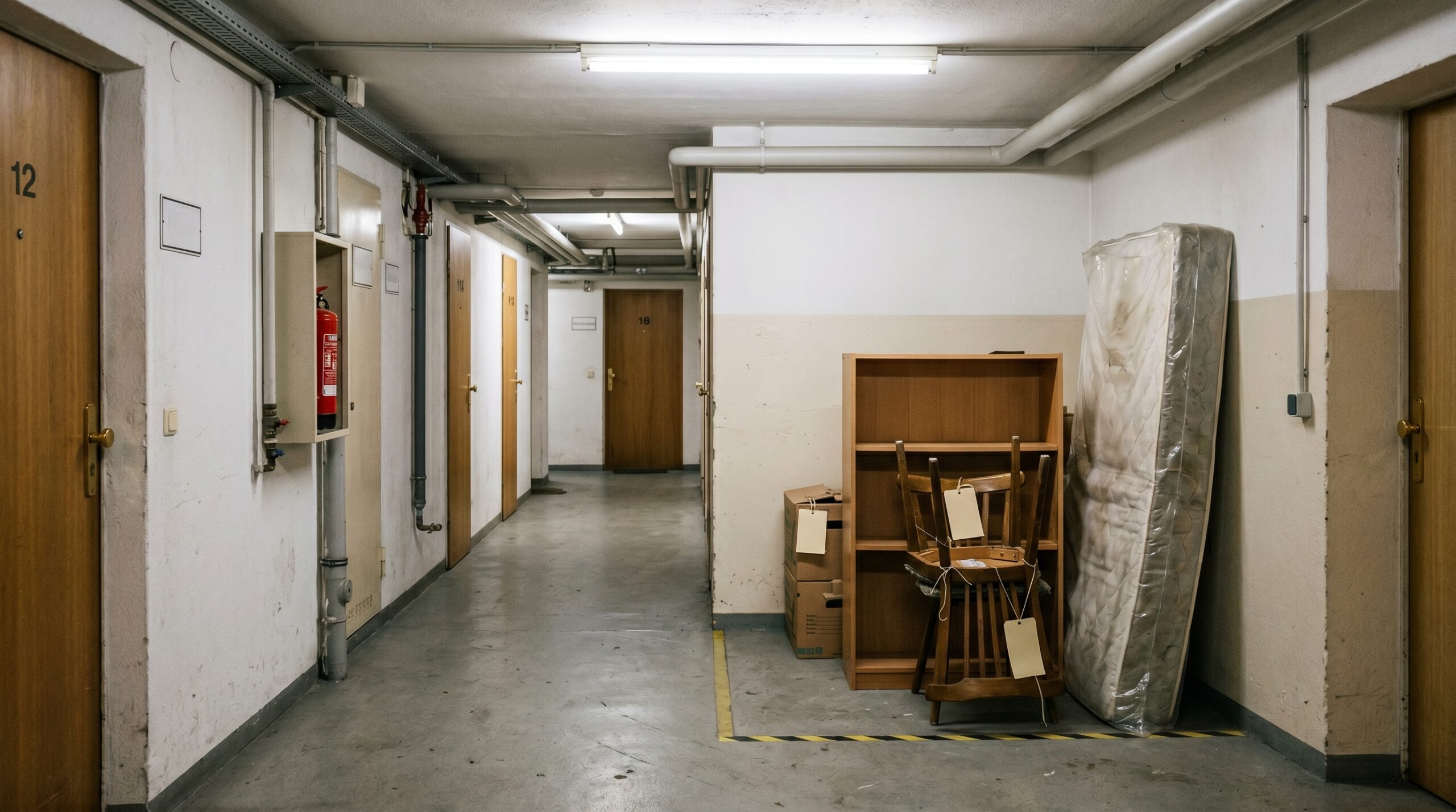 Sperrmüll München Hausverwaltung mit dokumentiertem Sperrmüllbereich im Keller